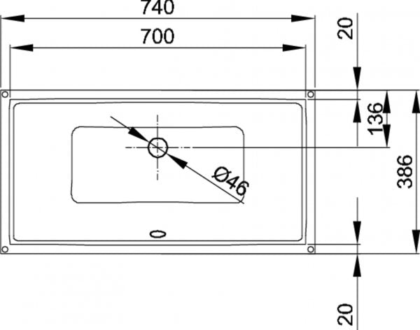Bette Loft Undermounted Washbasin with Overflow