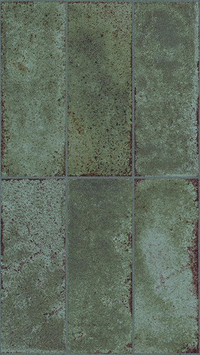LUXE81 Brick Vetri Tiles Brick Vetri Green 33.3x59.2cm (9.6mm) Tiles for Wall/Floor
