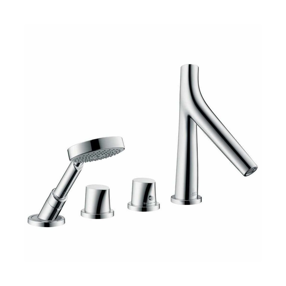 AXOR Starck Organic 4-Piece Thermostatic Bath Filler for Efficient Control 12425000