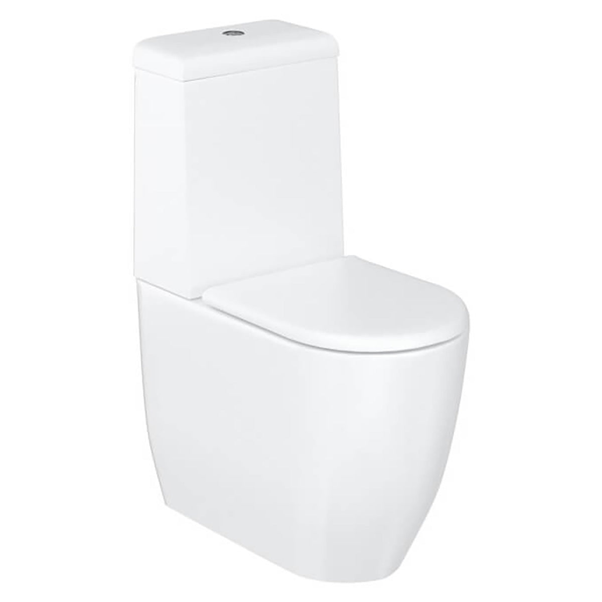 Britton Milan Rimless Close Coupled White Wc Pan With Slimline Seat And Cistern 15.B.35307