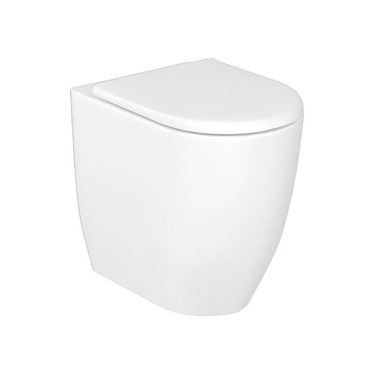 Britton Milan Rimless Back To Wall WC Pan With Soft Close Slimline Seat White 15.B.35308