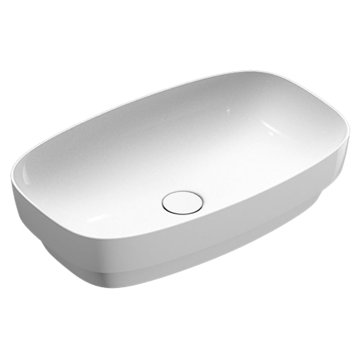 Catalano Alvea 60 Basin Semi-Inset, gloss white 60 x 38cm