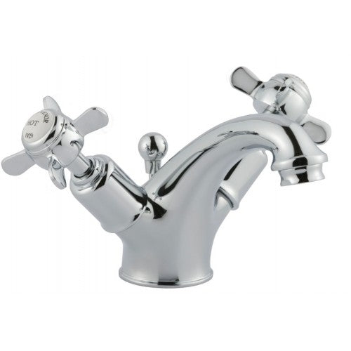 Just Taps Grosvenor Pinch Basin Mixer With Pop Up Waste