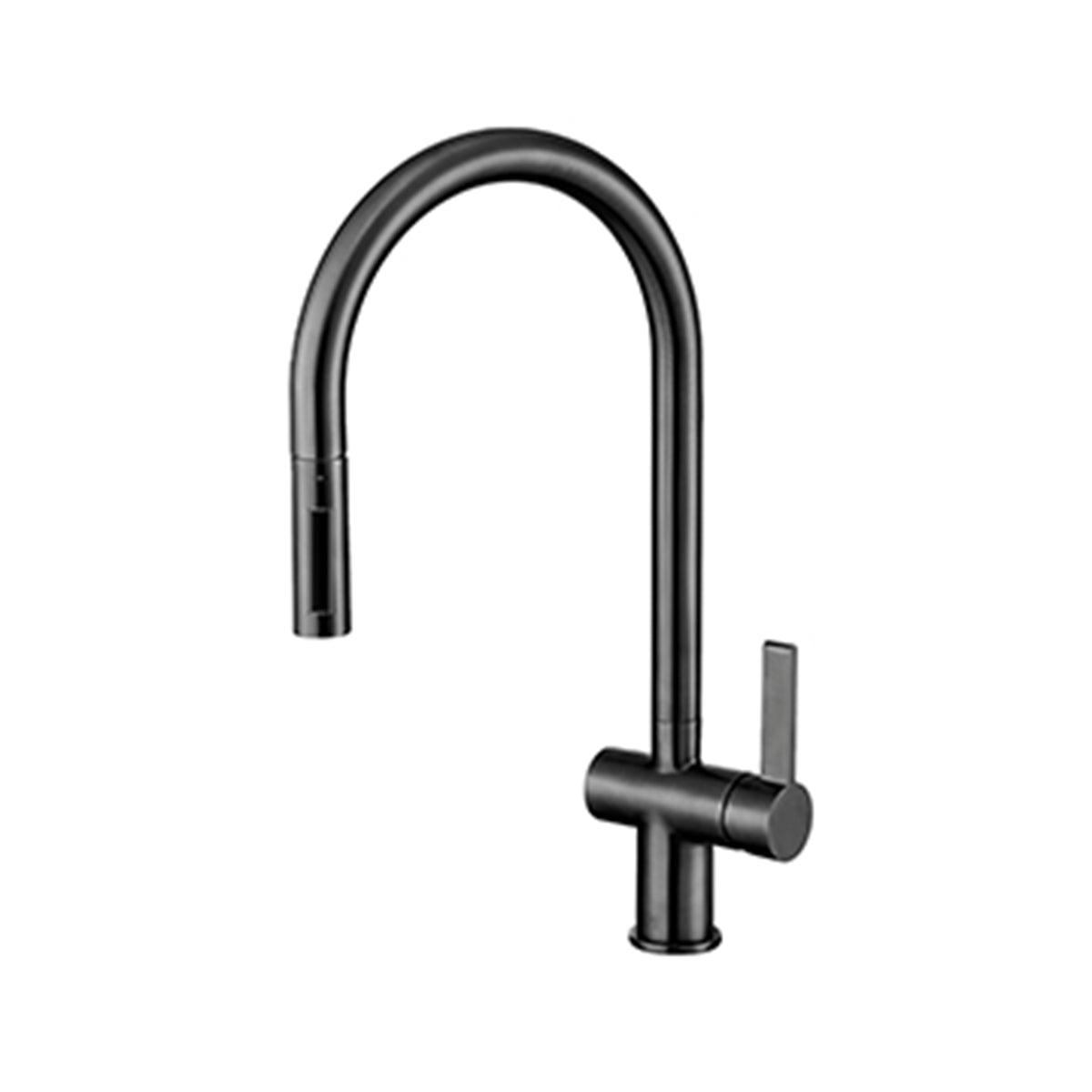 Luxe81 VOS Brushed Black Single Lever Pull Out Sink Mixer