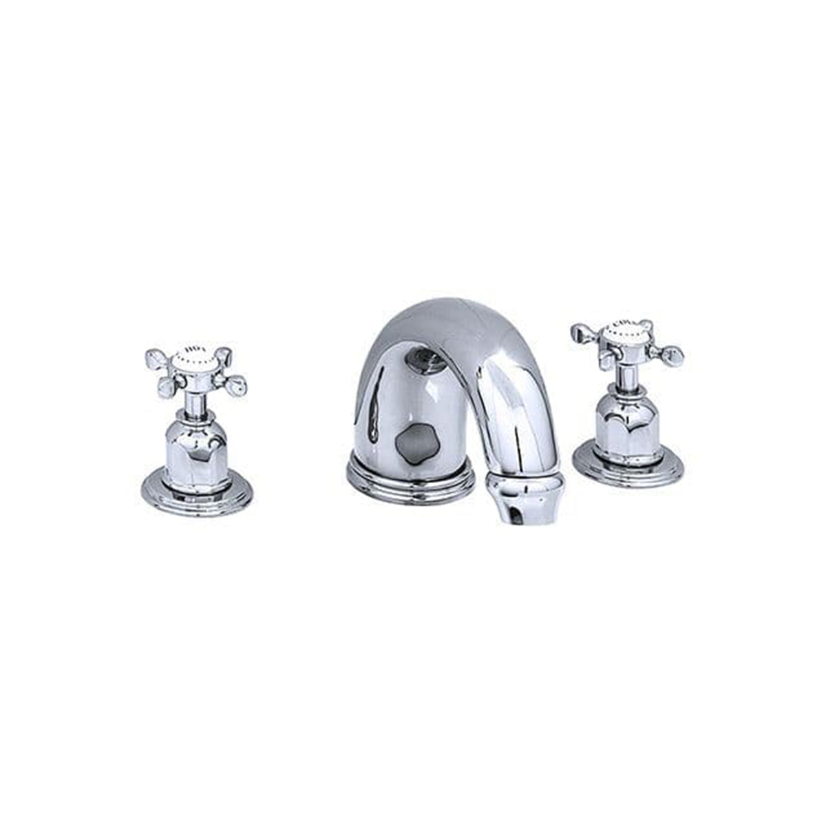 Perrin & Rowe CLEARANCE 7" Three Hole Bath Tap Set with Crosshead Handles 3256