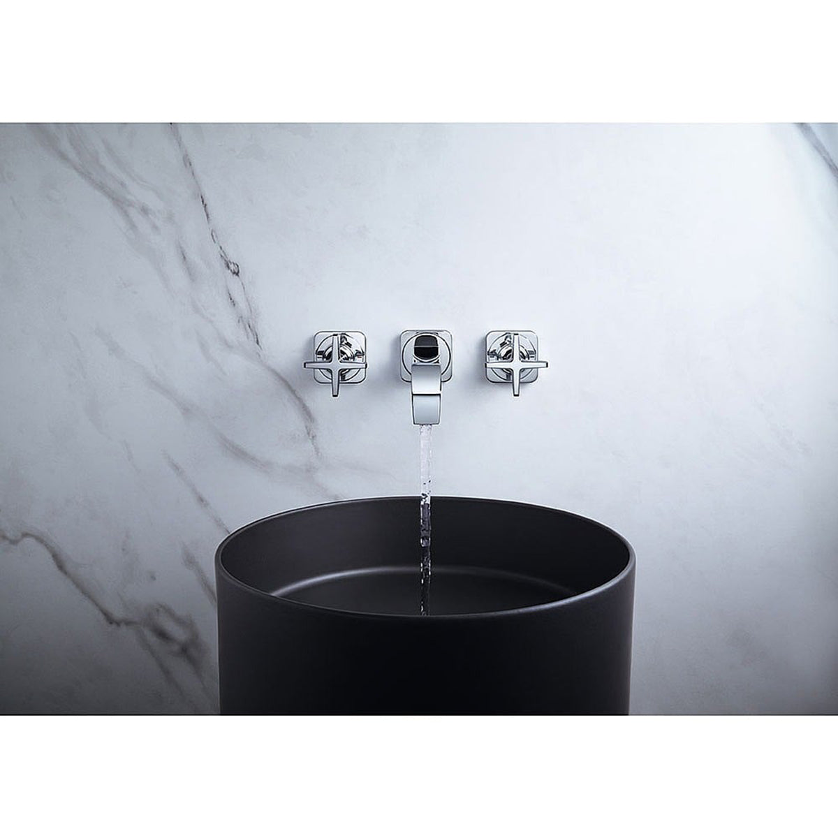 AXOR Citterio E Wall-Mounted 3-Piece Basin Mixer for Precise Water Control 36107000