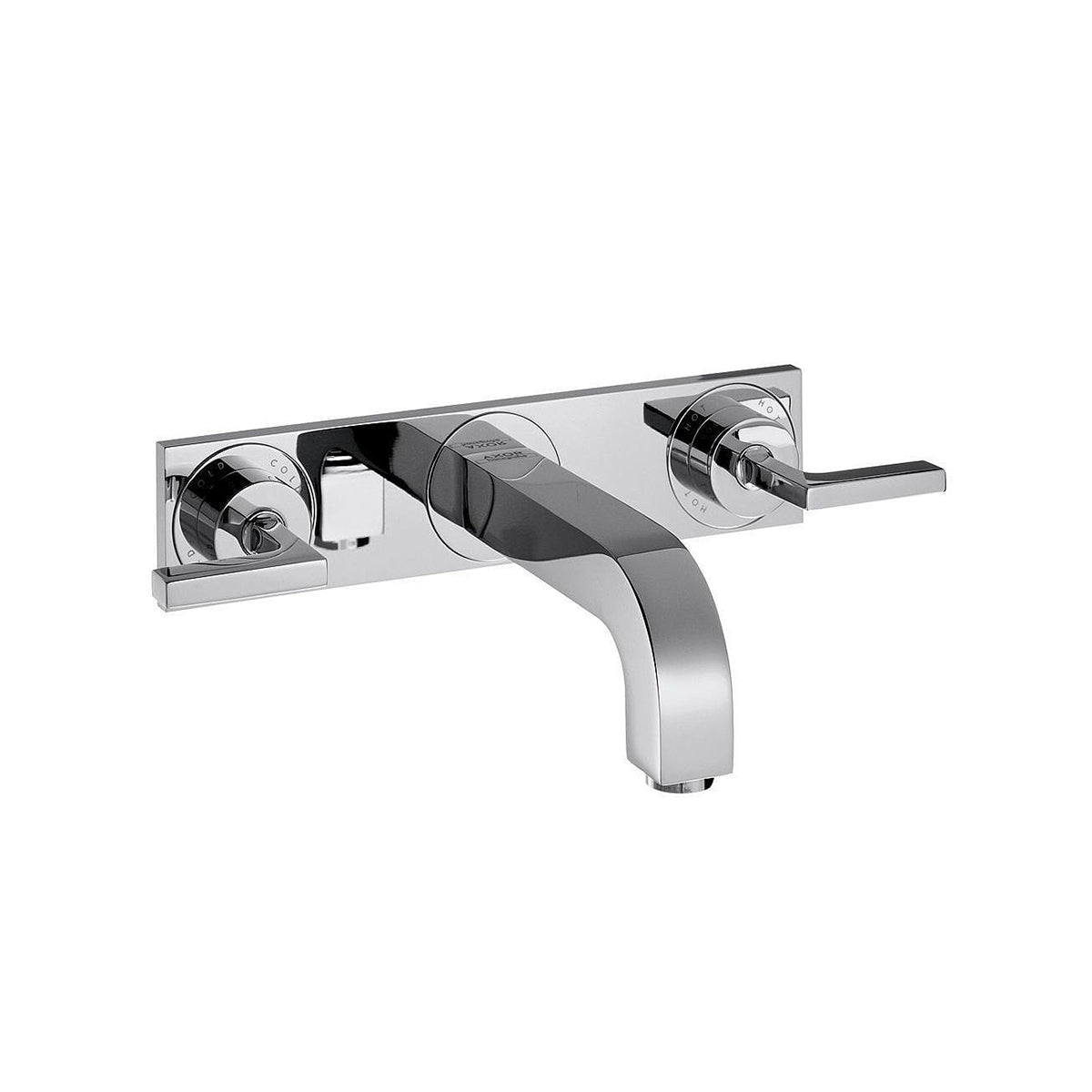 AXOR Citterio Wall-Mounted 3-Piece Lever Handle Basin Mixer w/ Back Plate 226mm 39148000