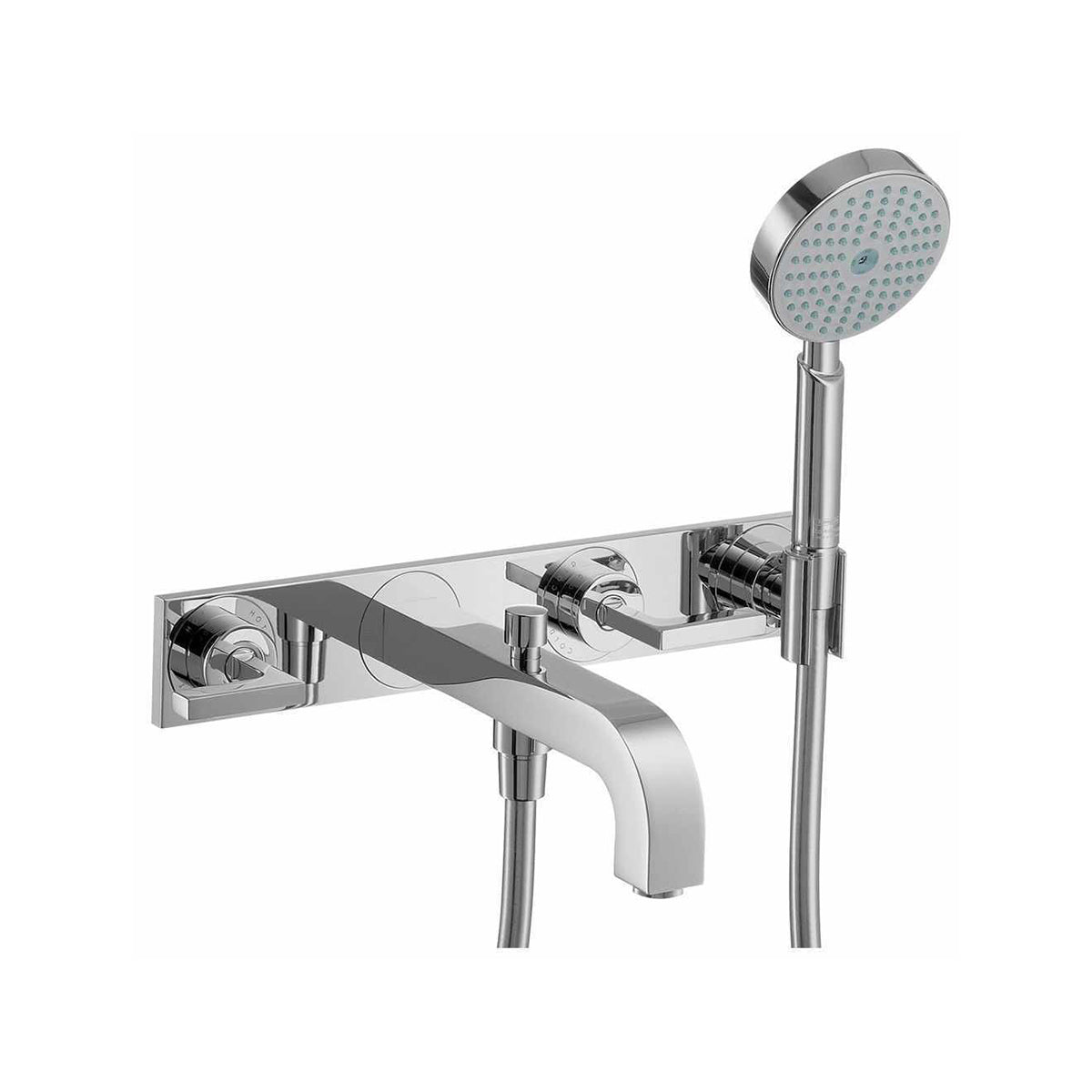 AXOR Citterio 3-Piece Lever Handle Bath Filler w/ Back Plate 39442000