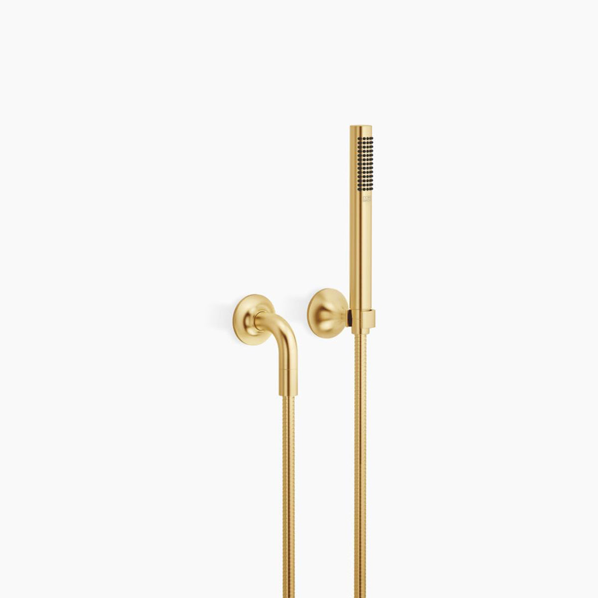 Dornbracht VAIA Hose Shower Set with Single Rosettes, 27808809; Color: Brushed Brass