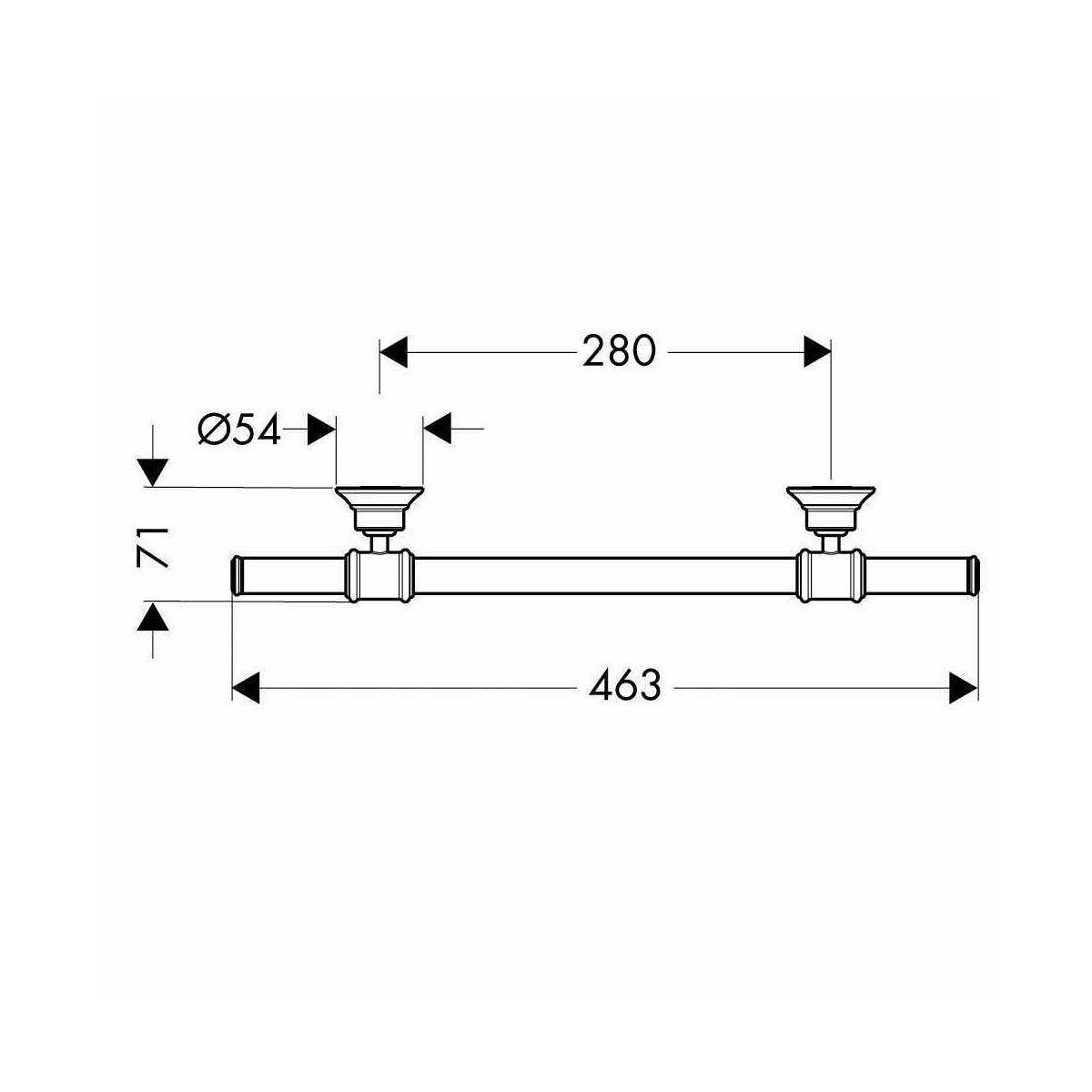 AXOR Montreux Grab Bar for Stable Bathroom Support