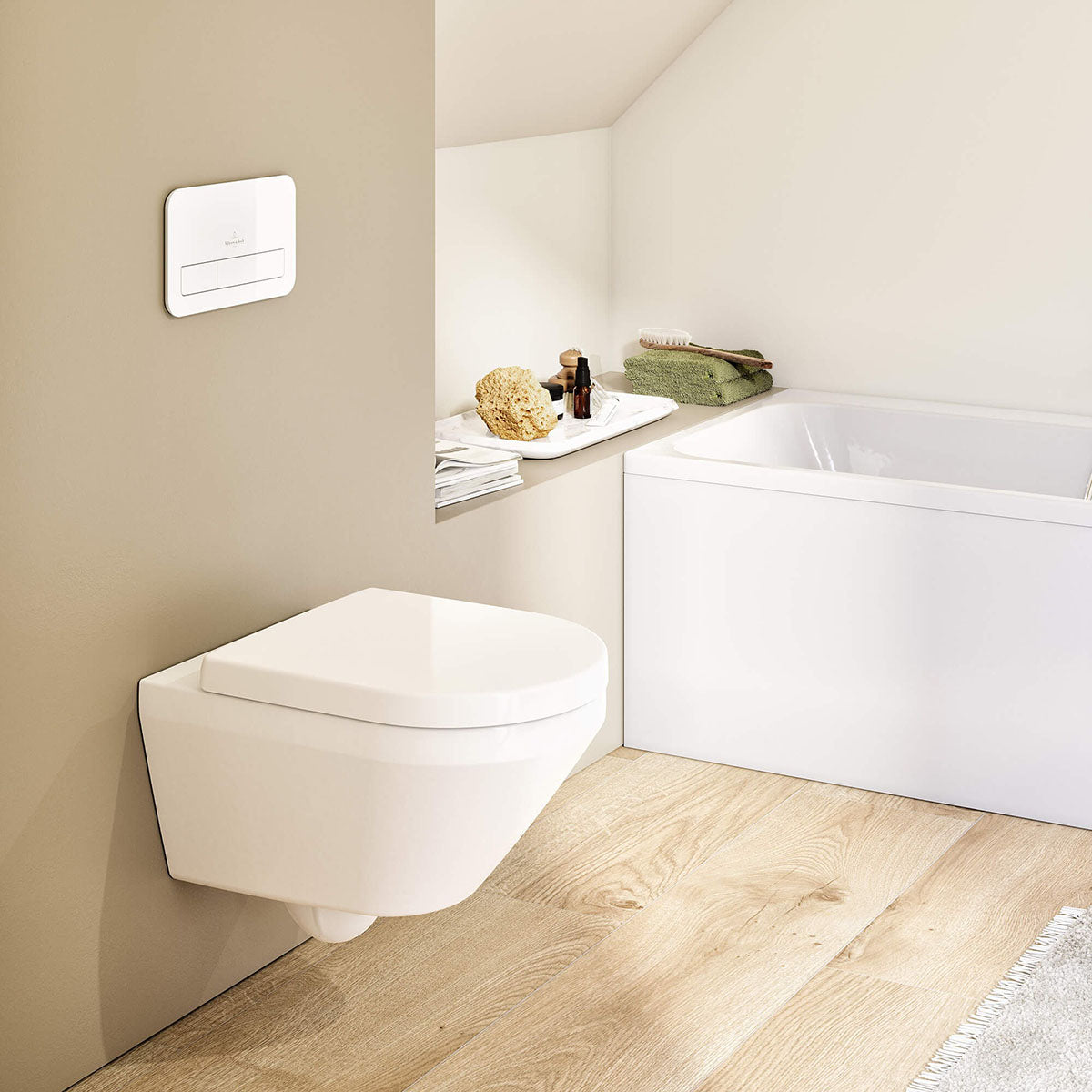 Villeroy And Boch Architectura TwistFlush Wall Mounted WC Pan with Seat - 370mm x 410mm 4694CL01