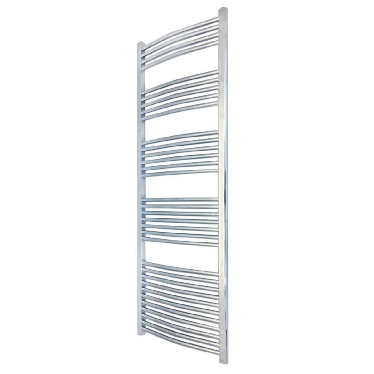 500mm (w) x 1800mm (h) "Curved Chrome" Towel Rail