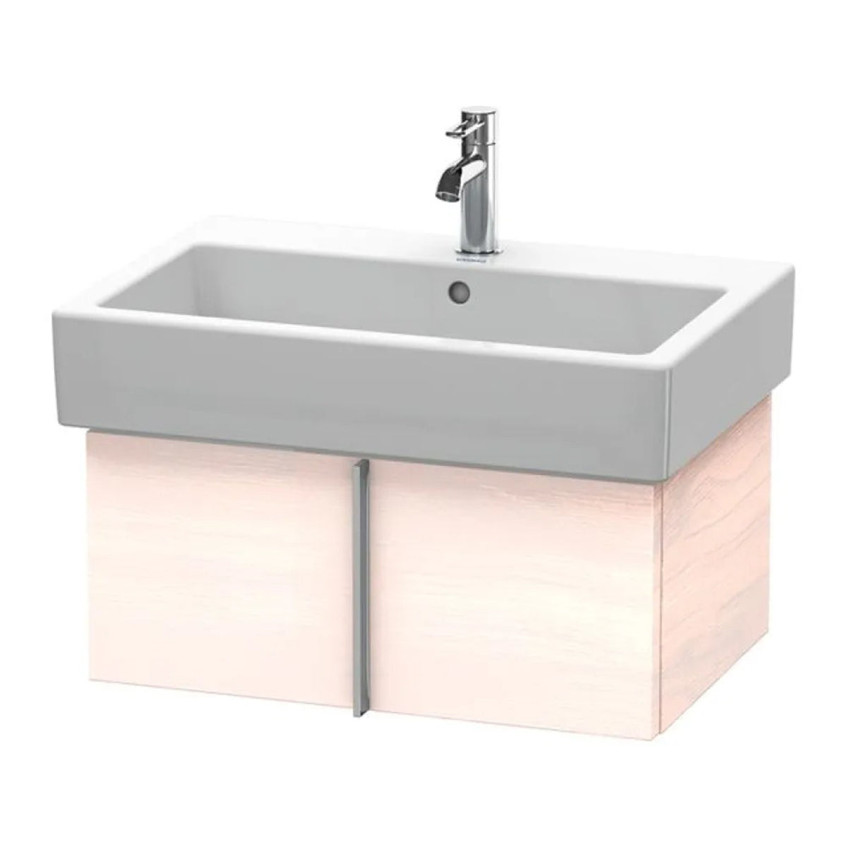 Duravit VE610502222 Vero 25 5/8" Wall Mount Single Bathroom Vanity with One Drawer - White High Gloss ONLY