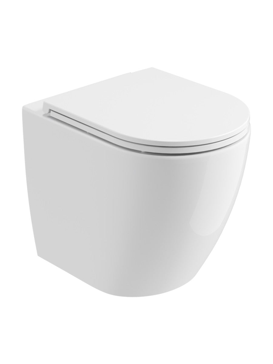 Luxe81 AVANTI Back To Wall Rimless WC & Seat - Ceramic White
