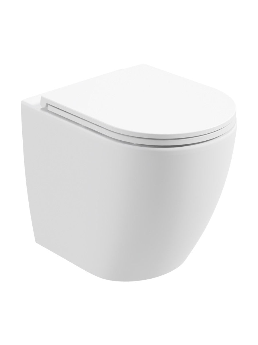 Luxe81 AVANTI Back To Wall Rimless WC & Seat - Satin White