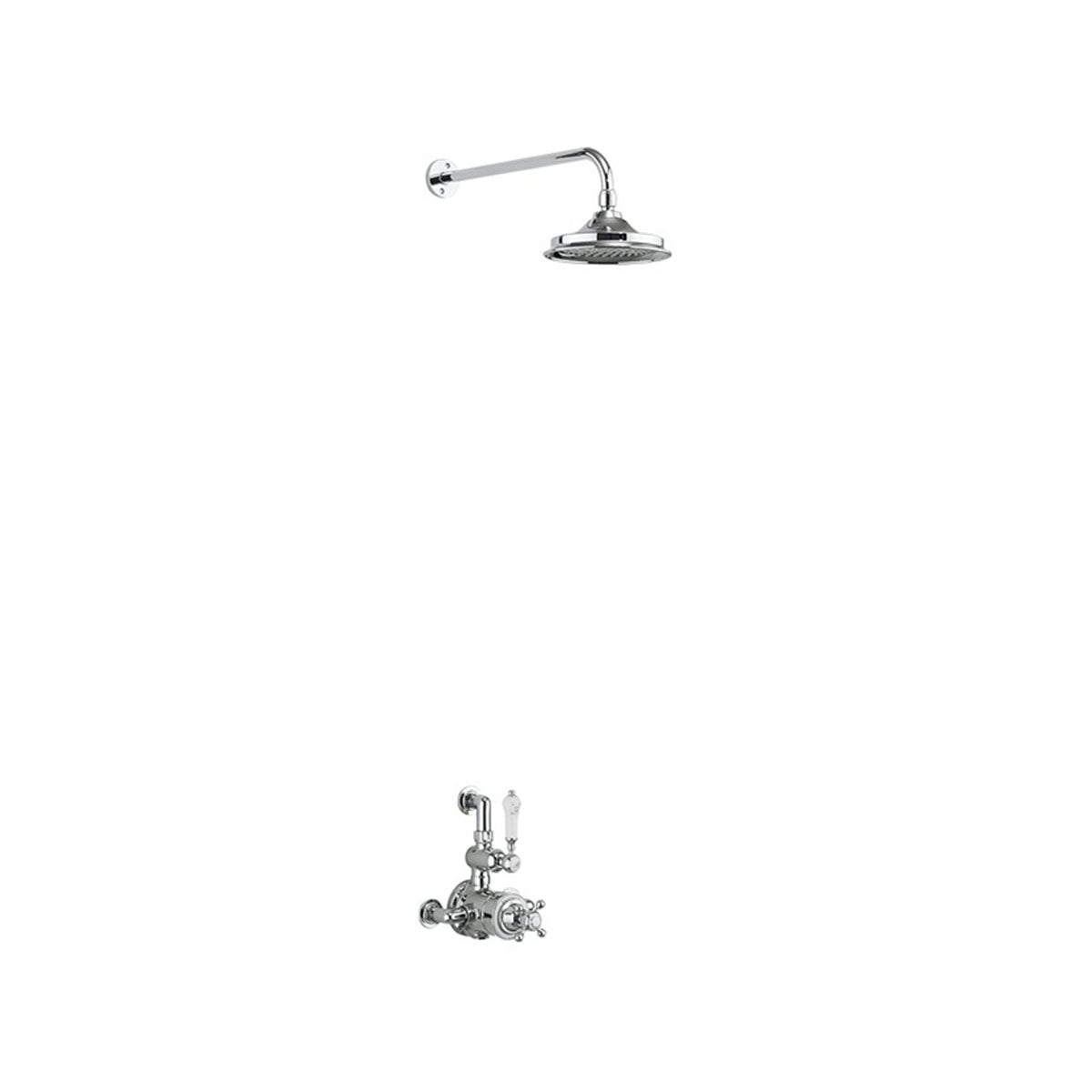 Burlington Avon AF1S Thermostatic Exposed Shower Valve Single Outlet with Fixed Shower Arm & Rose