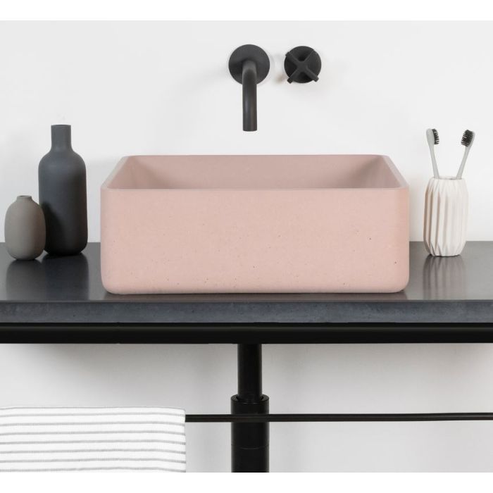 Luxe81 Arla 600 x 400 mm Square Concrete Countertop Basin
