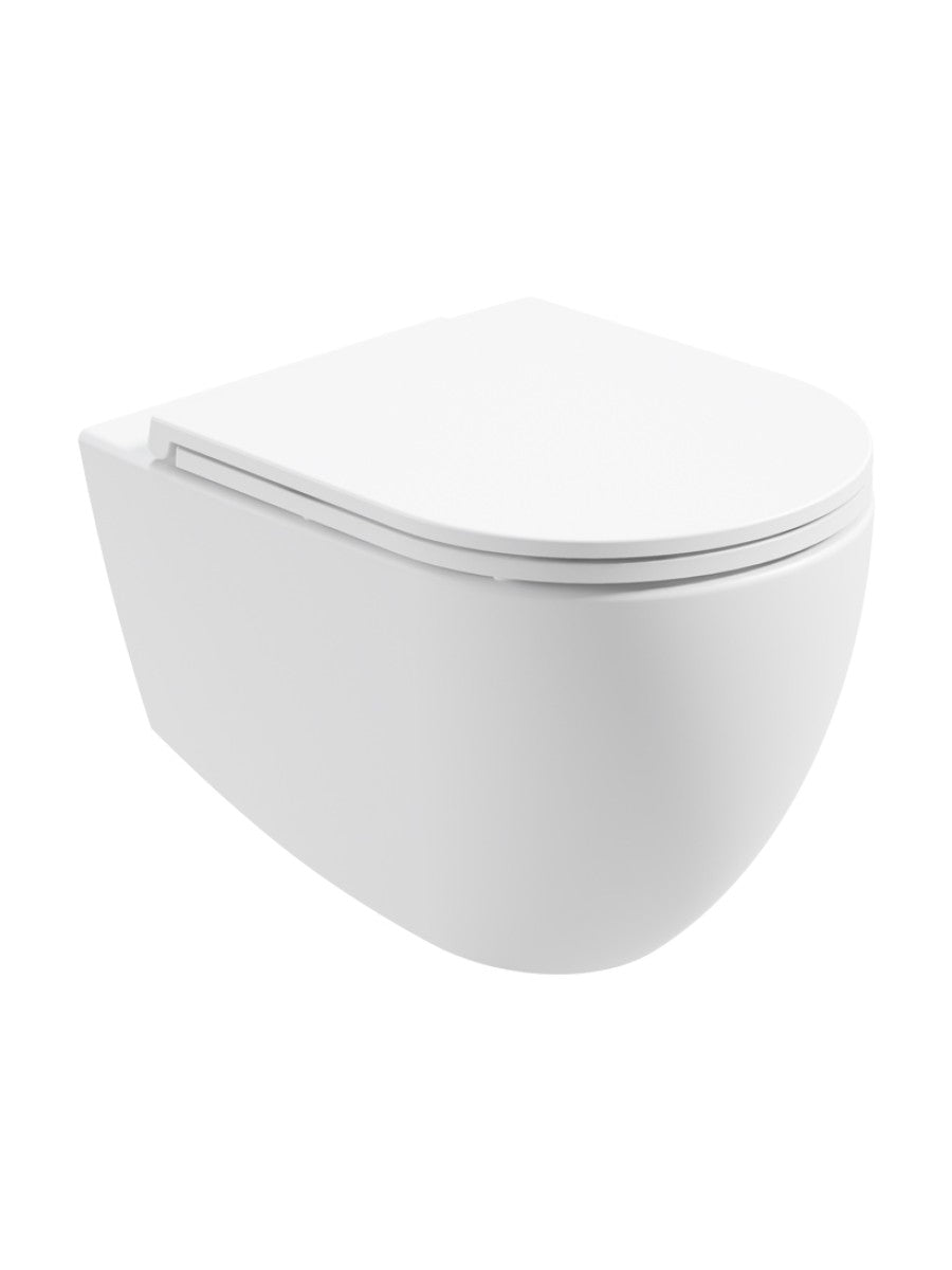 Luxe81 AVANTI Wall Hung Rimless WC & Seat - Satin White