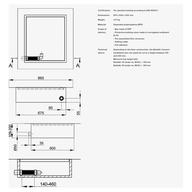 Bette Air Installation Box