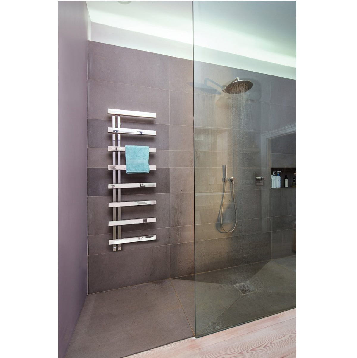 Zehnder Alban Towel Radiator 1380mm x 500mm Stainless Steel Mirror 1133 BTU