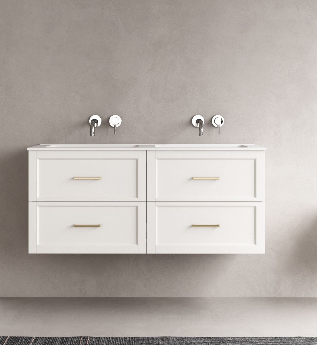 LUXE81 Angel 1200 Matte Cabinet and Matte Basin 1190 x 455 x 520mm
