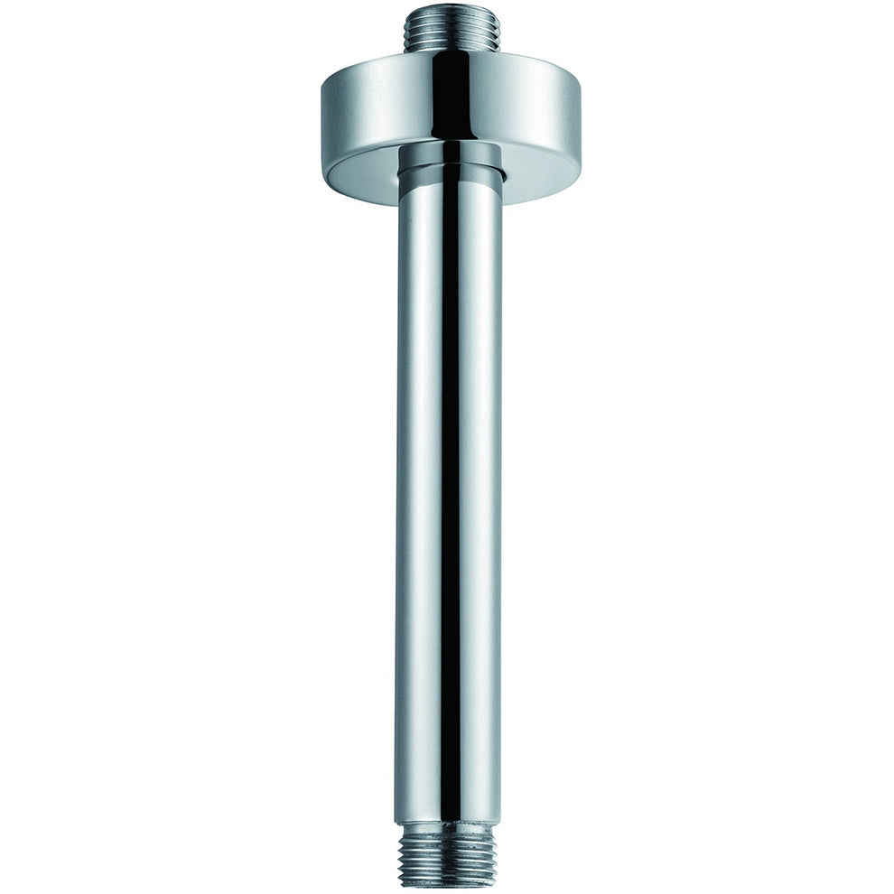 Luxe81 120mm Round Chrome Shower Ceiling Arm - Overhead Support