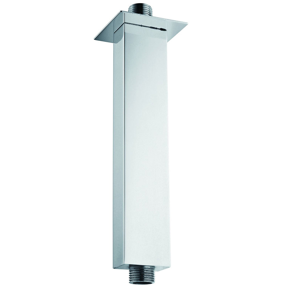 Luxe81 250mm Square Chrome Wall Mounted Shower Ceiling Arm