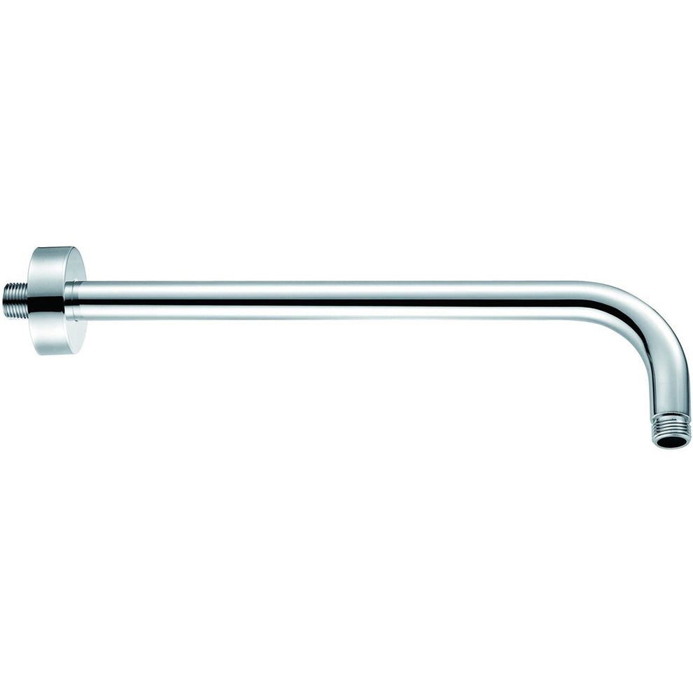 Luxe81 380mmx80mm Round Chrome Shower Wall Arm for Stylish Bathroom