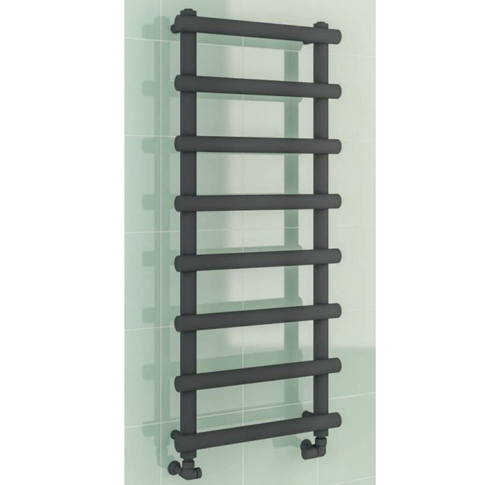 Luxe81 850 X 500mm Tube Designer Matt Anthracite Heated Towel Rail