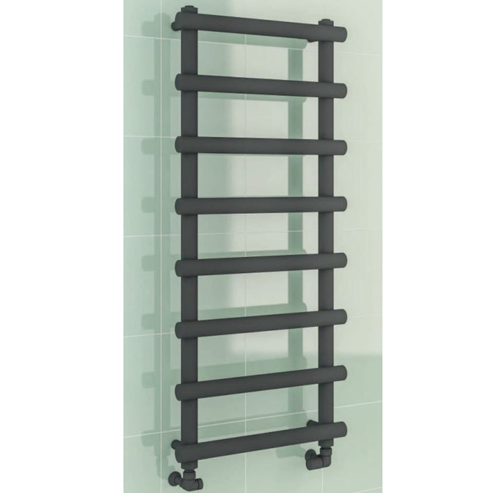 Luxe81 1150 X 500mm Tube Designer Matt Anthracite Heated Towel Rail