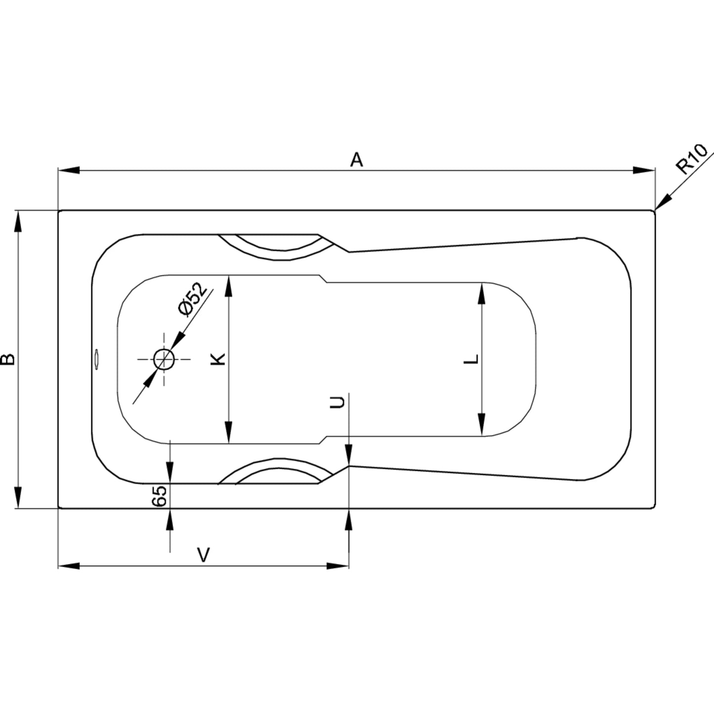 Bette Set Steel Bath Drawing Image