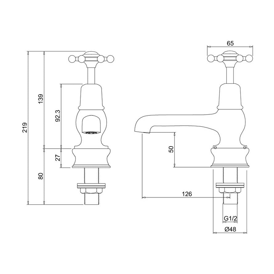 Burlington Birkenhead BIR2-QT Regent Basin Tap 5"