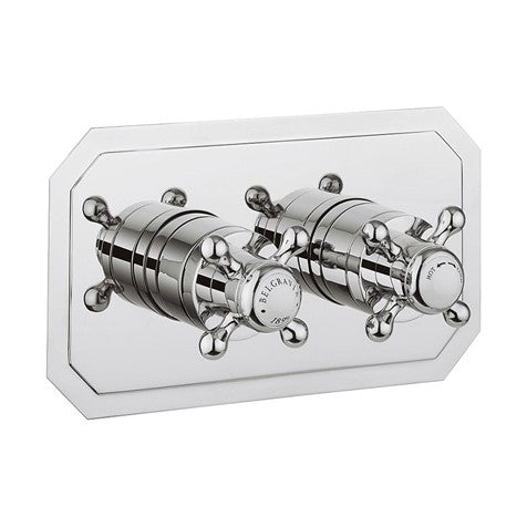 Crosswater Belgravia 2 Outlet 2 Handle Concealed Thermostatic Shower Valve Landscape