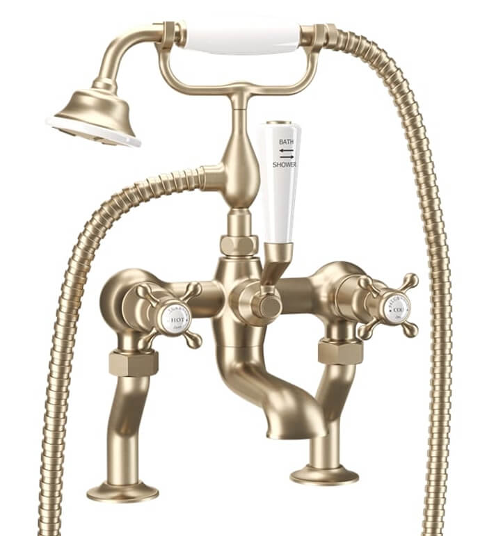 Crosswater Belgravia Lever Bath Shower Mixer with Kit