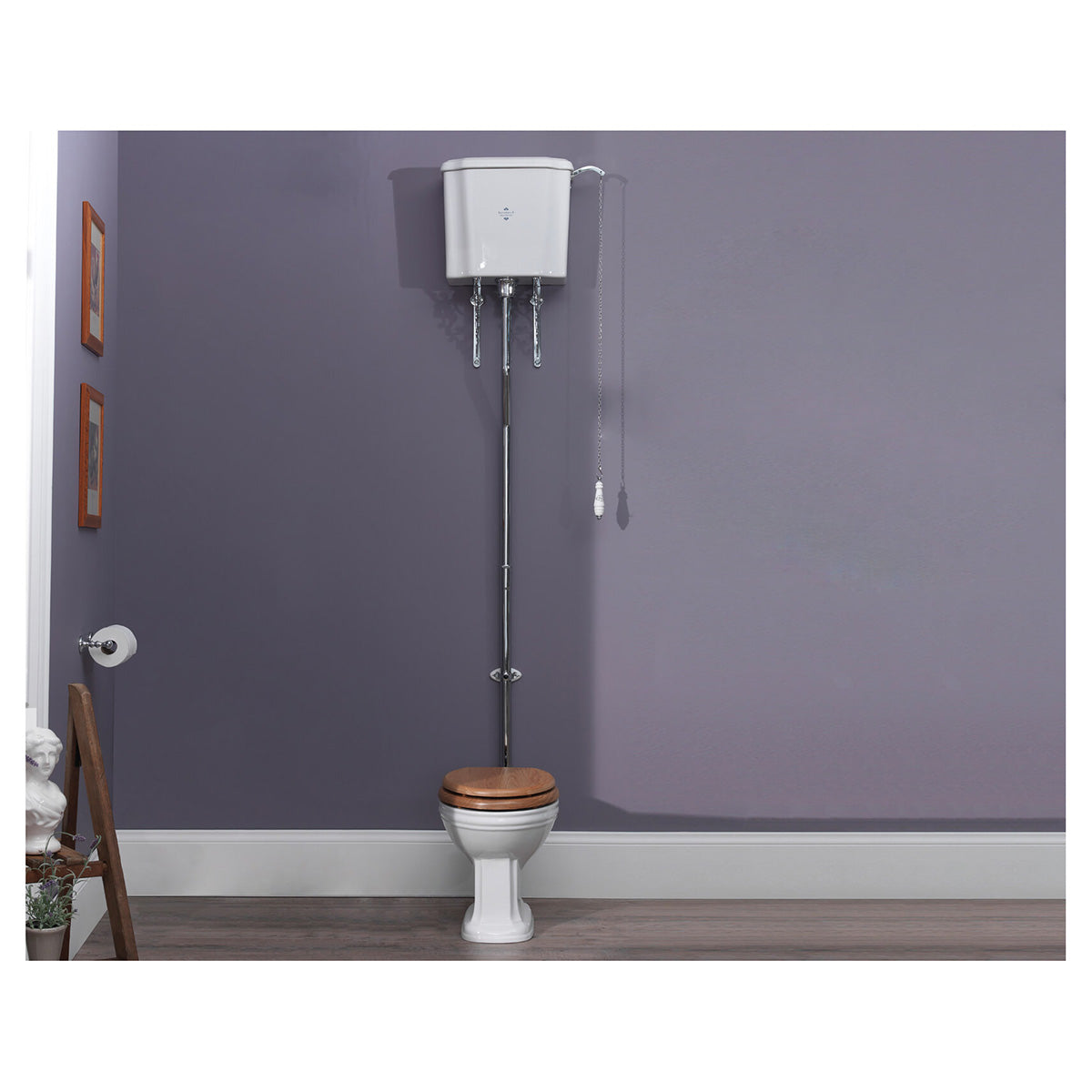 Silverdale Balasani High Level WC Pan And Cistern BSCLOLL6WHI