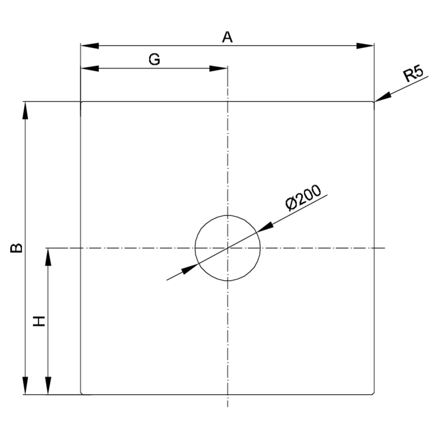 Bette Air Shower Tray, Drawing