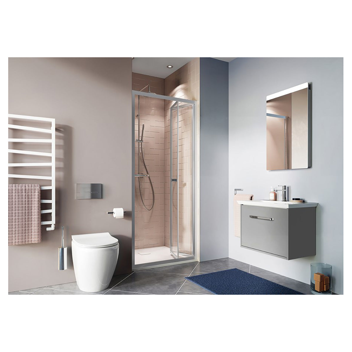 Crosswater Clear CABFSC0760 6 Bi-Fold Door