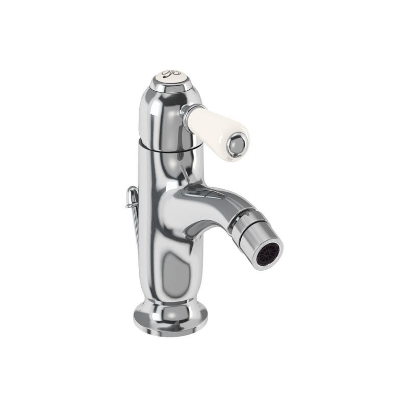 Burlington Chelsea Curved Bidet Mixer with Pop-up Waste