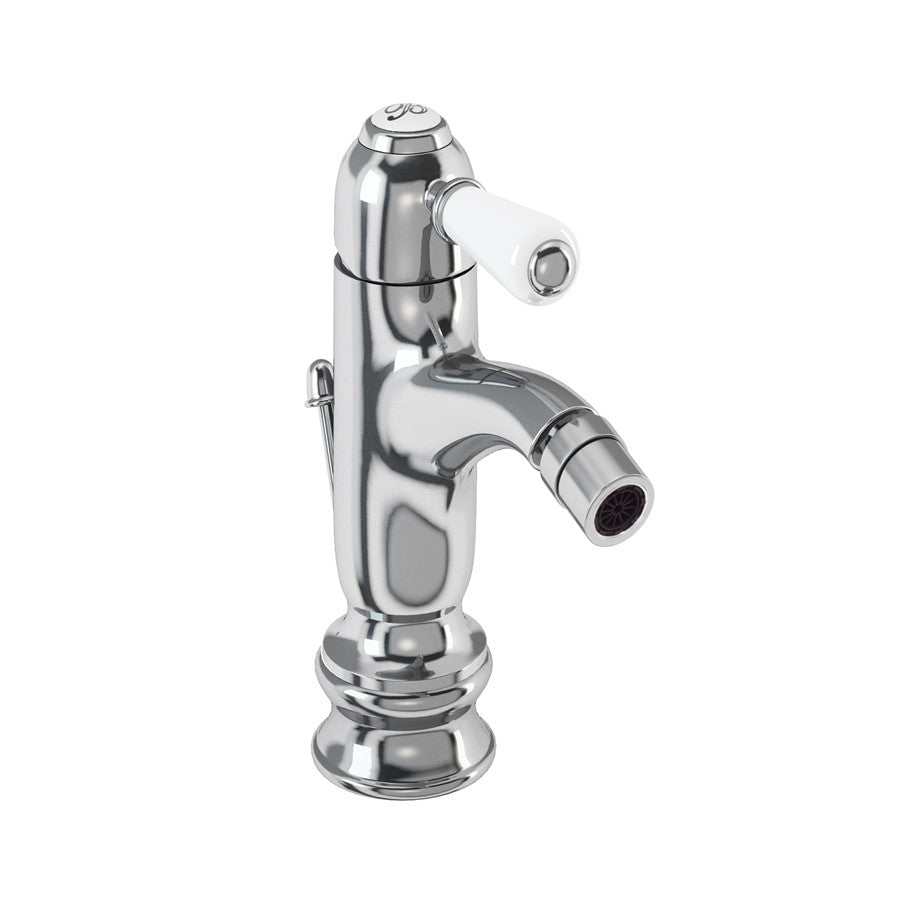 Burlington Chelsea Regent Curved Bidet Mixer with Pop-up Waste
