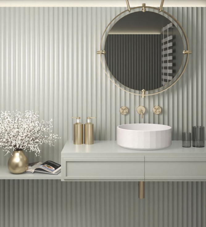 Luxe81 Chania Round Basin with Edged Detailing 400 x 400 x 125mm