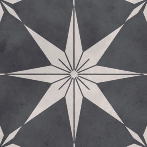 Luxe81 Symphony Compass Black Matt Tile 200x200x9mm RASYM20CB