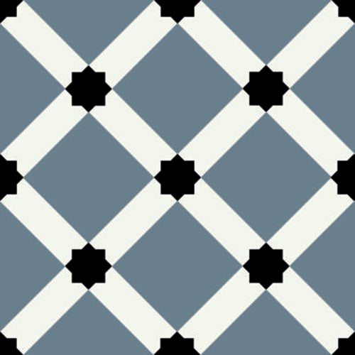 Luxe81 Symphony Cross Blue Matt Tile 200x200x9mm RASYM20O2CB