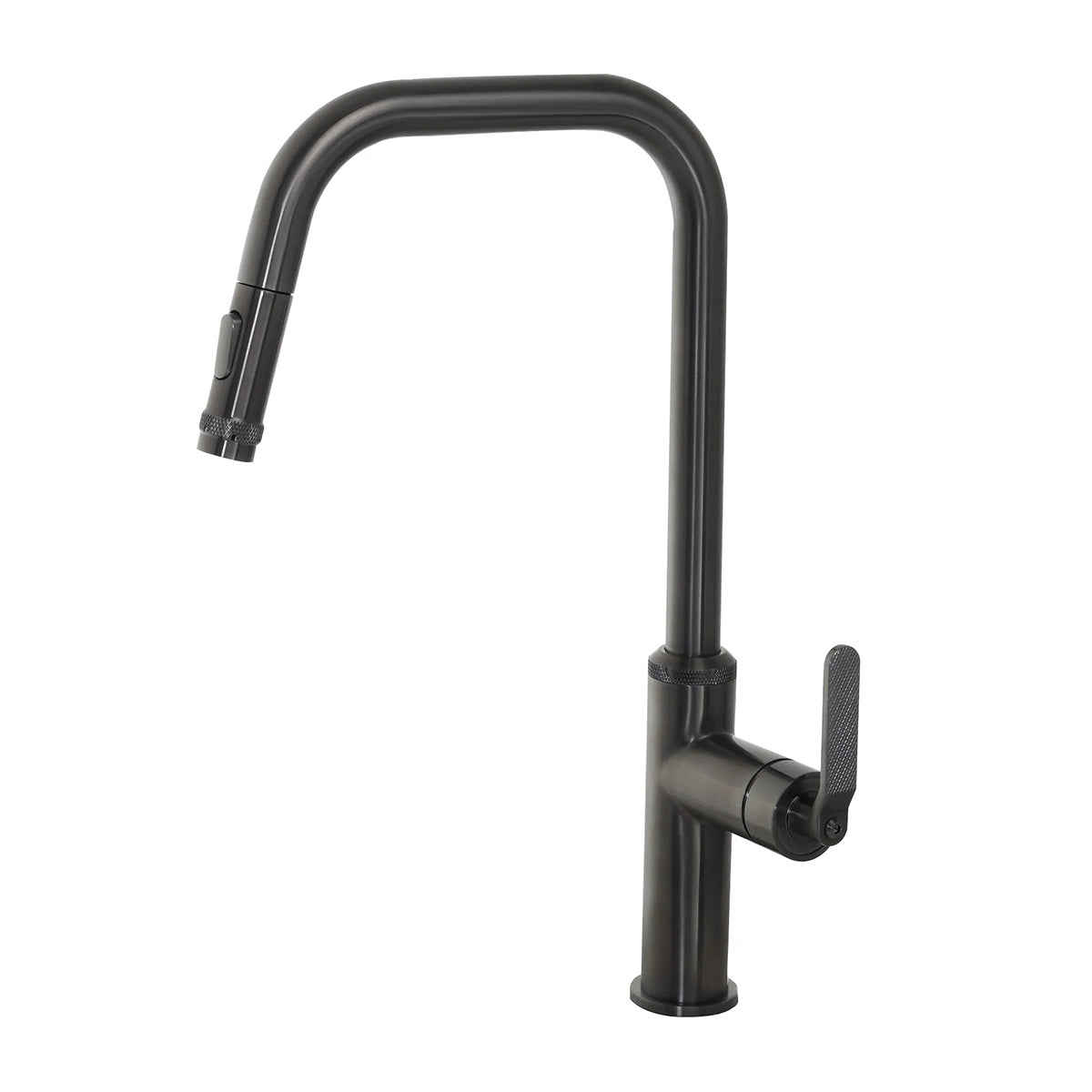 Luxe81 Decor Brushed Black Single Lever Pull Out Sink Mixer