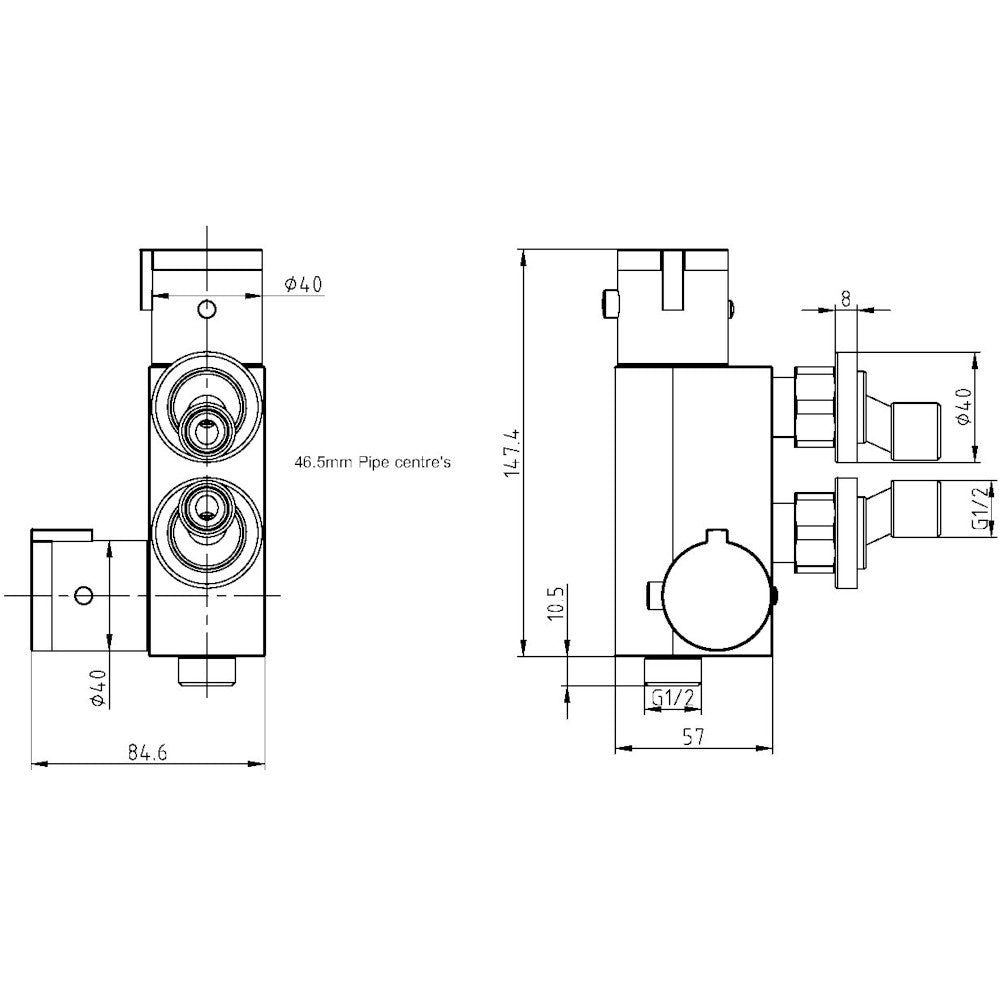 Luxe81 Thermostatic Douche Valve
