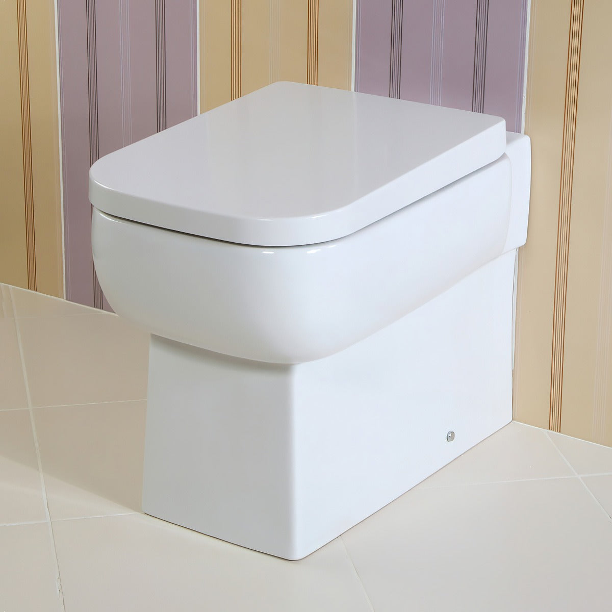 Essential Orchid EC3006 White Back To Wall Toilet Pan With Soft Close Seat