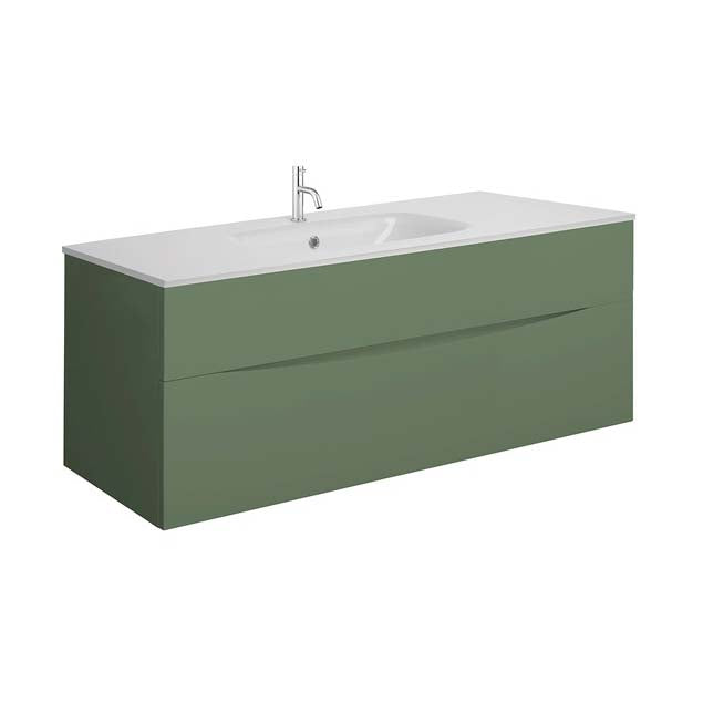 Crosswater Glide II 1000 Unit & Ice White Glass Basin