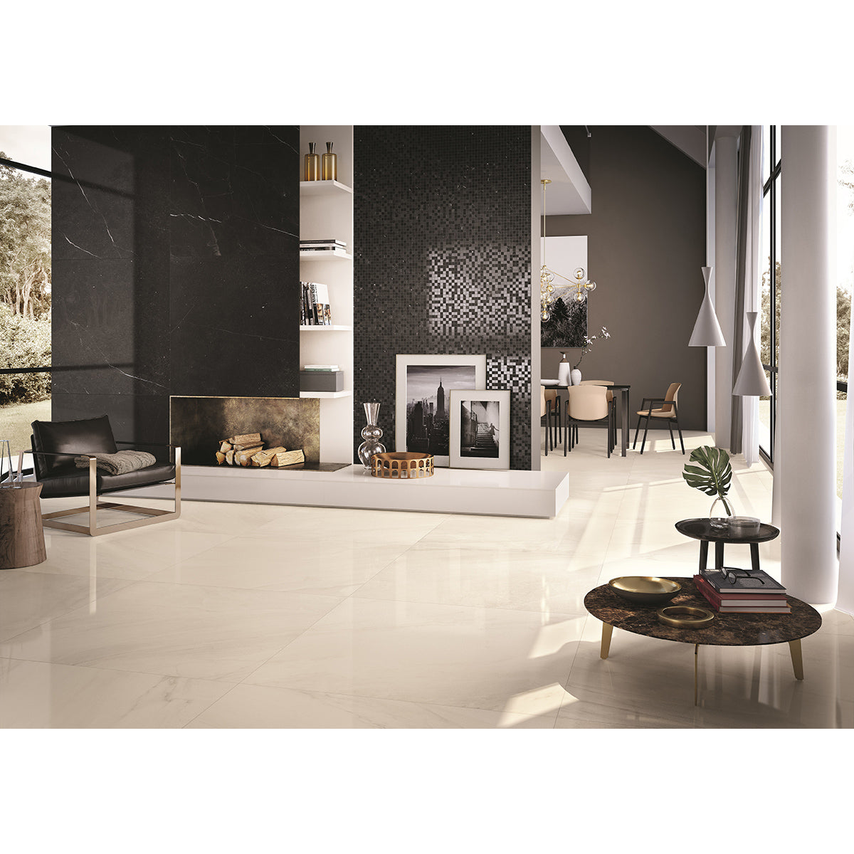 Luxe81 Genus White Polished Tile 1200x600x10.5mm IMGEN1260WP