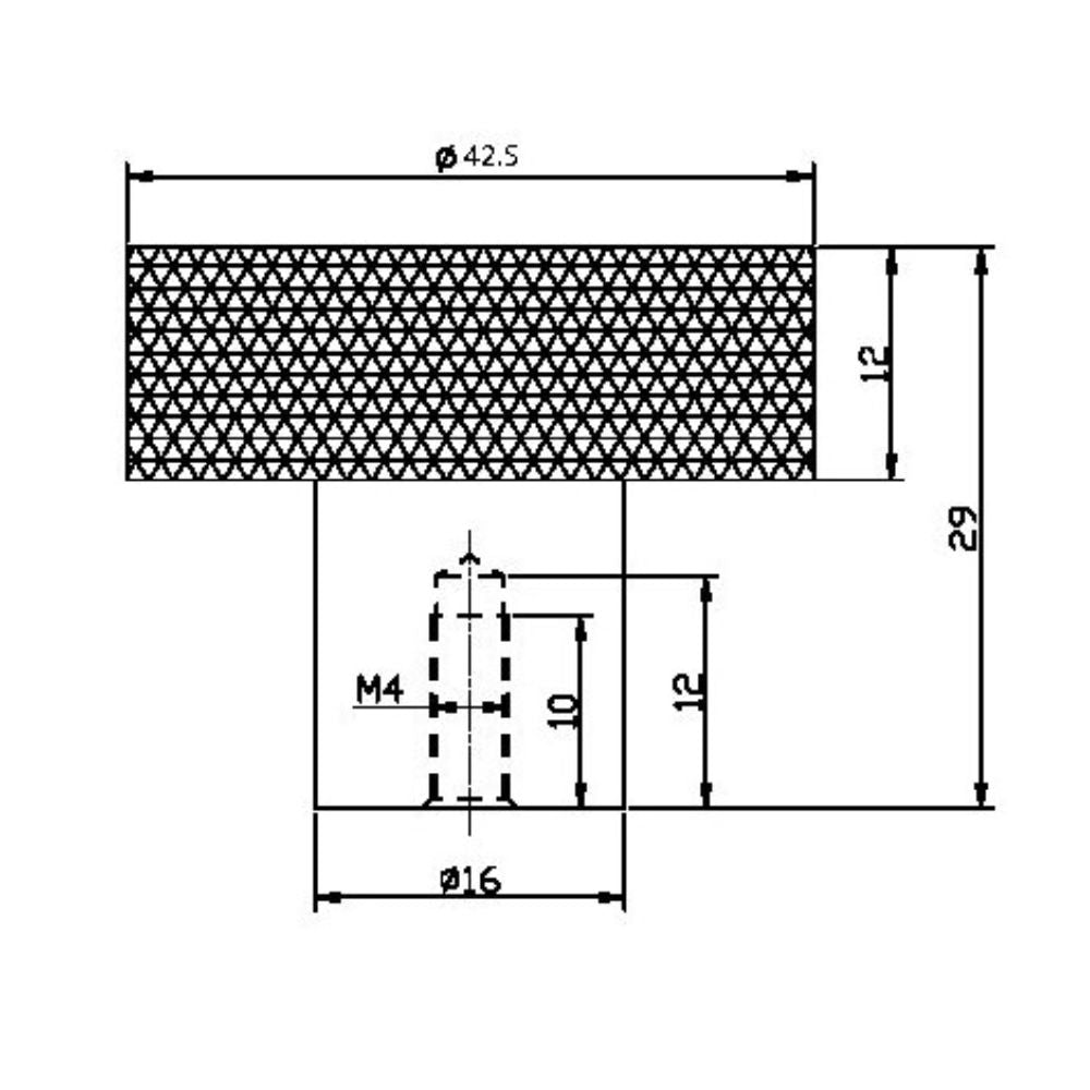 Luxe81 Knurled Round Handle