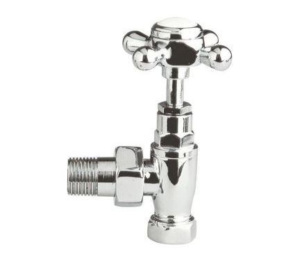 Luxe81 Angled Radiator 120mm Valve Pack (pairs) - Chrome Finish