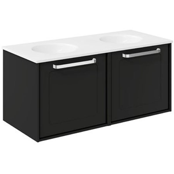 Crosswater Infinity 1400 Framed Unit with Double Basin
